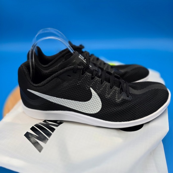 Nike Zoom Rival Distance Black White Silver Running Track Spikes FZ9653-001 - Picture 1 of 8